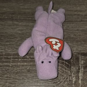 McDonalds Ty Teenie Beanie Babies Happy The Hippo Plush 1993 6"